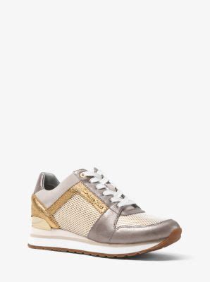 michael kors billie trainer butterscotch|michael kors billie chain mesh.